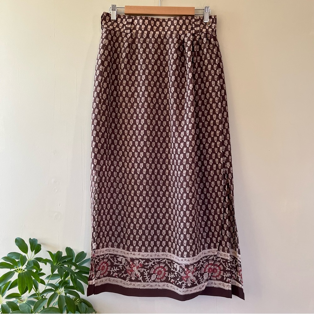 vintage brown maxi skirt - Picture 2 of 10